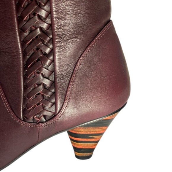 J Shoes Burgundy Wine Leather Knee-High Boot - Picture 7 of 11